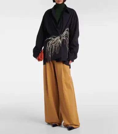 Dries Van Noten Cotton wide-leg pants | Thumbnail 2