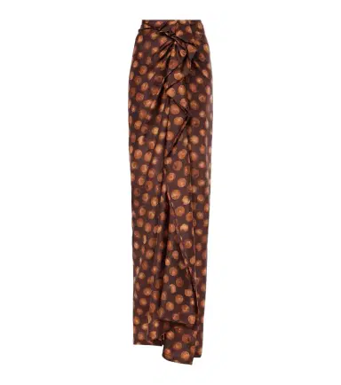 Dries Van Noten Polka-dot gathered silk maxi skirt | Thumbnail 1