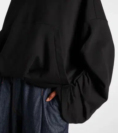 Dries Van Noten Oversized draped cotton jersey hoodie | Thumbnail 2