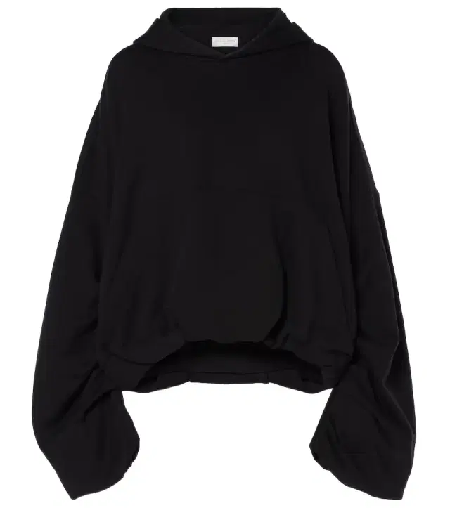 Dries Van Noten Oversized draped cotton jersey hoodie