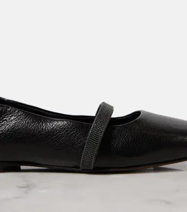 Brunello Cucinelli Monili leather Mary Jane flats | Thumbnail 3