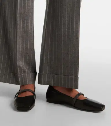 Brunello Cucinelli Monili leather Mary Jane flats | Thumbnail 6