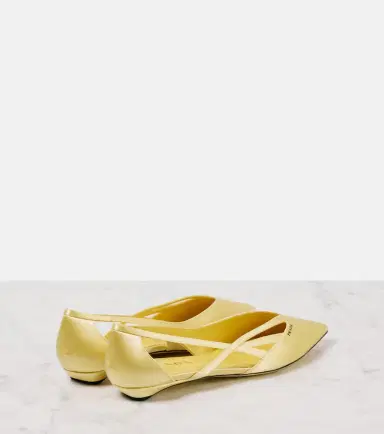 Prada Logo satin ballet flats | Thumbnail 2