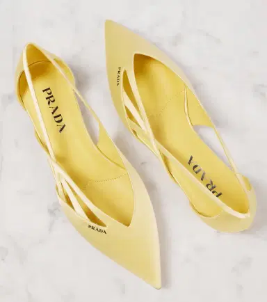Prada Logo satin ballet flats | Thumbnail 3