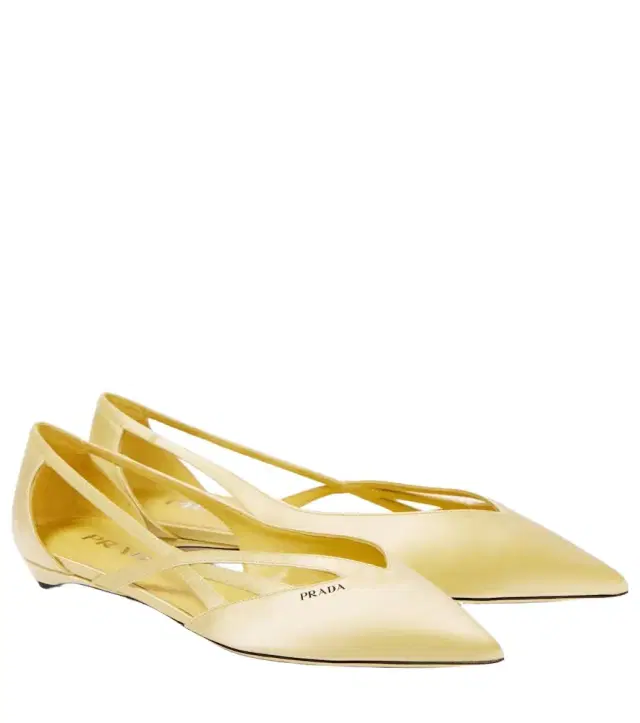 Logo satin ballet flats