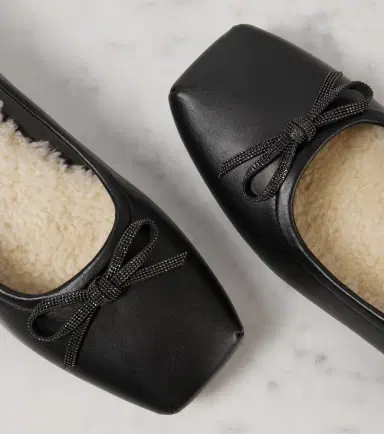 Brunello Cucinelli Monili bow-detail leather ballet flats | Thumbnail 2