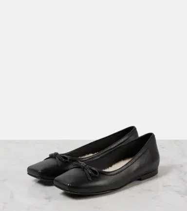 Brunello Cucinelli Monili bow-detail leather ballet flats | Thumbnail 3