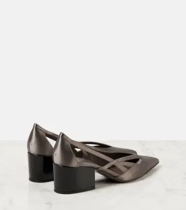 Prada Pointy 55 cutout satin pumps | Thumbnail 4