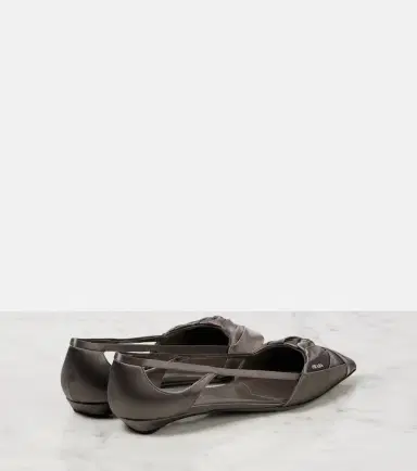 Prada Cutout satin ballet flats | Thumbnail 3