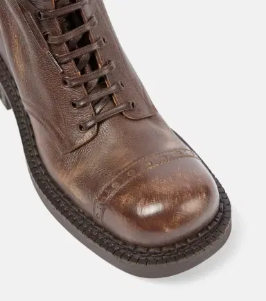 Miu Miu Leather lace-up boots | Thumbnail 4
