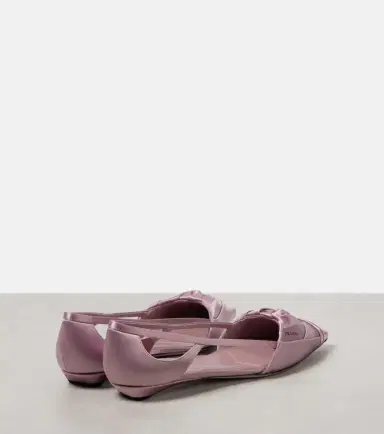 Prada Cutout satin ballet flats | Thumbnail 2 Prada Cutout satin ballet flats | Thumbnail 2