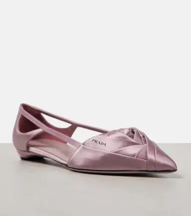 Prada Cutout satin ballet flats | Thumbnail 4 Prada Cutout satin ballet flats | Thumbnail 4