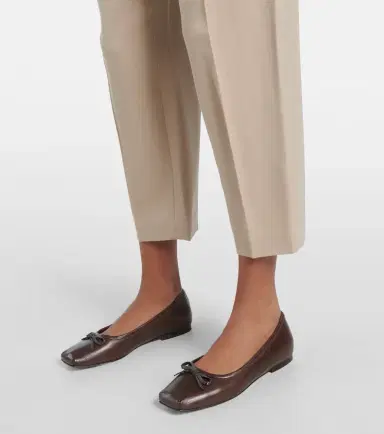Brunello Cucinelli Monili bow-detail leather ballet flats | Thumbnail 6