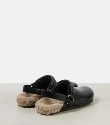Brunello Cucinelli Monili shearling-lined leather clogs | Thumbnail 4 Brunello Cucinelli Monili shearling-lined leather clogs | Thumbnail 4