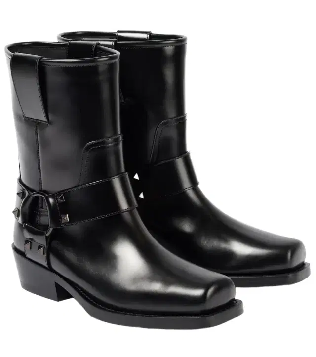 Valentino Garavani Rockstud leather biker boots