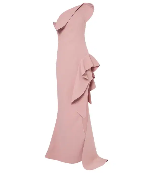 Maticevski Provenance ruffled one-shoulder crêpe gown