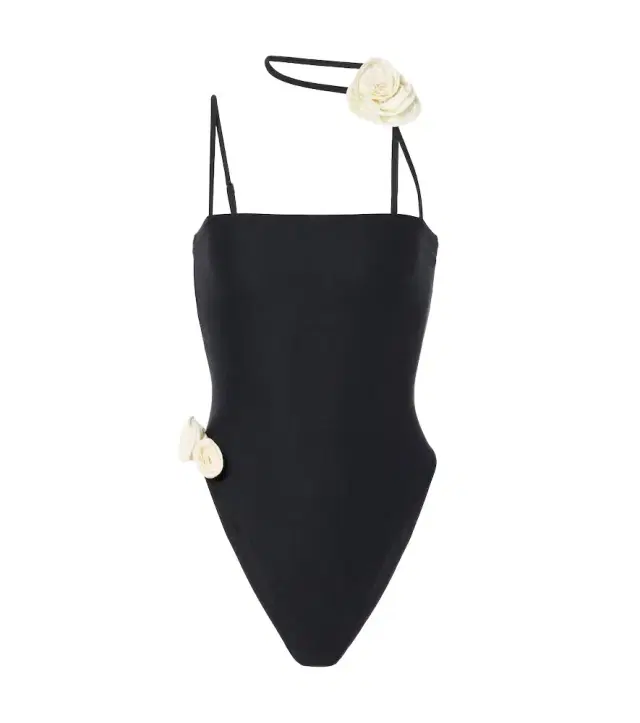 Same Floral-appliqué swimsuit