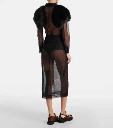 Simone Rocha Sheer tulle pencil skirt | Thumbnail 3