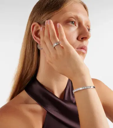 Bucherer Fine Jewellery Baguette Love 18kt white gold bangle with diamonds | Thumbnail 6