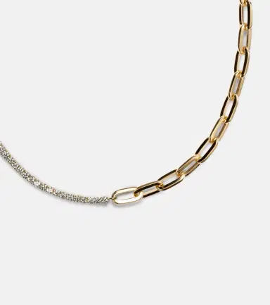 Bucherer Fine Jewellery Link 18kt gold chain necklace with diamonds | Thumbnail 4 Bucherer Fine Jewellery Link 18kt gold chain necklace with diamonds | Thumbnail 4