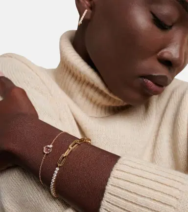 Bucherer Fine Jewellery Link 18kt gold chain bracelet with diamonds | Thumbnail 3 Bucherer Fine Jewellery Link 18kt gold chain bracelet with diamonds | Thumbnail 3