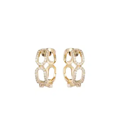 Bucherer Fine Jewellery Link 18kt gold earrings with diamonds | Thumbnail 1 Bucherer Fine Jewellery Link 18kt gold earrings with diamonds | Thumbnail 1