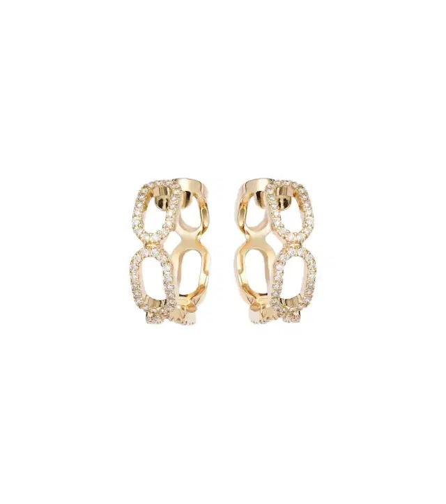 Bucherer Fine Jewellery Link 18kt gold earrings with diamonds