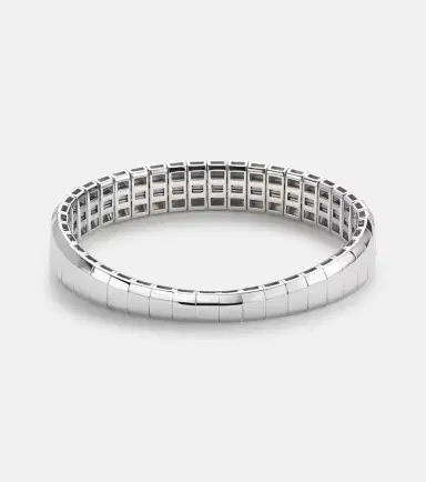 SHAY JEWELRY Stretch 18kt white gold bracelet with sapphires and diamonds | Thumbnail 2