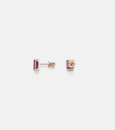 SHAY JEWELRY 18kt rose gold earrings with rubies | Thumbnail 2