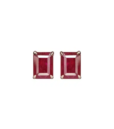SHAY JEWELRY 18kt rose gold earrings with rubies | Thumbnail 1