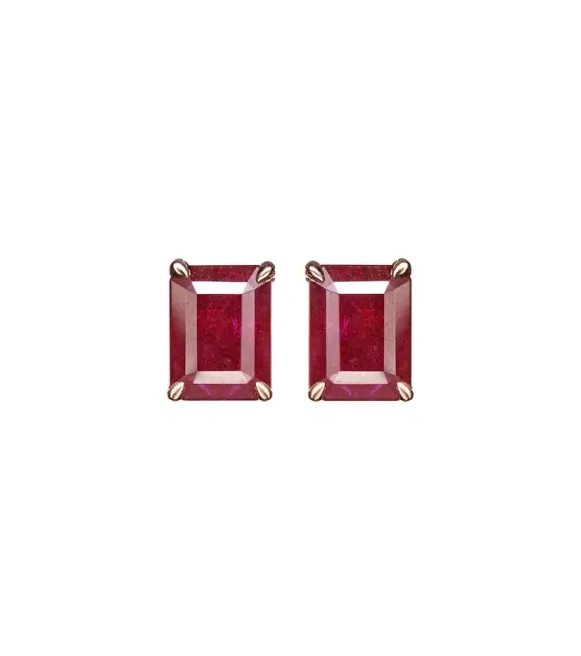 Shay Jewelry 18kt rose gold earrings with rubies