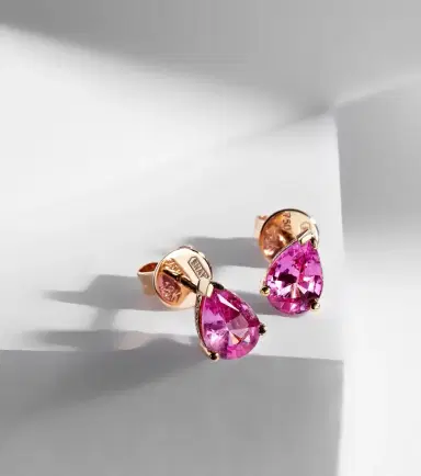 Shay Jewelry 18kt rose gold earrings with sapphire and diamonds | Thumbnail 5 Shay Jewelry 18kt rose gold earrings with sapphire and diamonds | Thumbnail 5