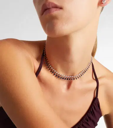 SHAY JEWELRY 18kt white gold choker with sapphires and diamonds | Thumbnail 3