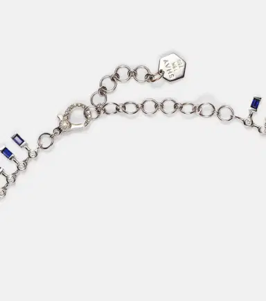SHAY JEWELRY 18kt white gold choker with sapphires and diamonds | Thumbnail 4