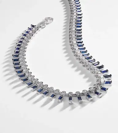 SHAY JEWELRY 18kt white gold choker with sapphires and diamonds | Thumbnail 6