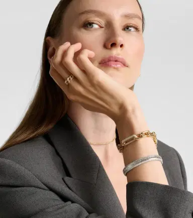 Shay Jewelry 18kt gold chain bracelet with diamonds | Thumbnail 3