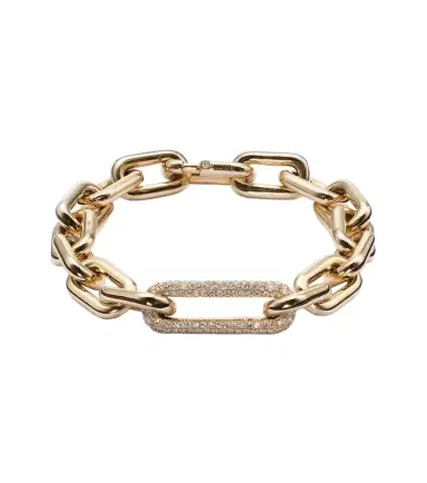 Shay Jewelry 18kt gold chain bracelet with diamonds | Thumbnail 1