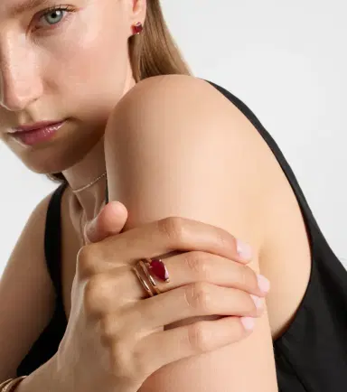 Shay Jewelry Ruby Pear 18kt rose gold ring with ruby | Thumbnail 4 Shay Jewelry Ruby Pear 18kt rose gold ring with ruby | Thumbnail 4
