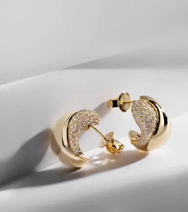 SHAY JEWELRY 18kt gold earrings with diamonds | Thumbnail 5