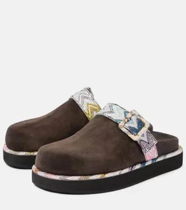 Missoni Zigzag suede clogs | Thumbnail 4