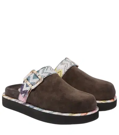 Missoni Zigzag suede clogs | Thumbnail 1