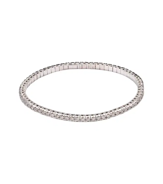 18kt white gold tennis bracelet with diamonds