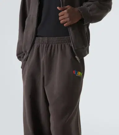 Balenciaga Printed cotton jersey sweatpants | Thumbnail 4