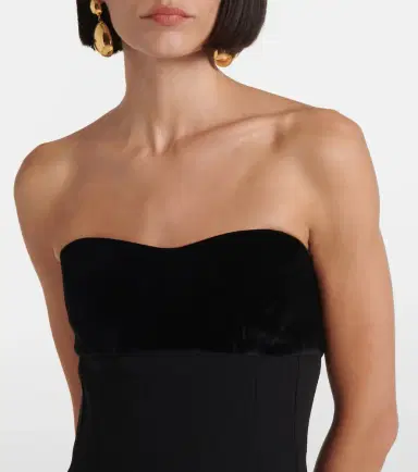 Max Mara Trani strapless cotton minidress | Thumbnail 3