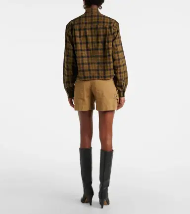 Marant Étoile Telina plaid cropped cotton shirt | Thumbnail 5