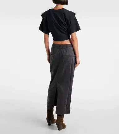 Marant Etoile Noreen cotton jersey midi skirt | Thumbnail 2