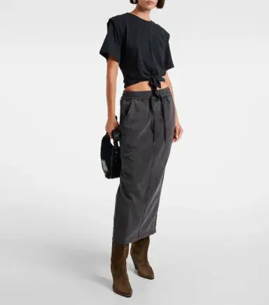 Marant Etoile Noreen cotton jersey midi skirt | Thumbnail 5