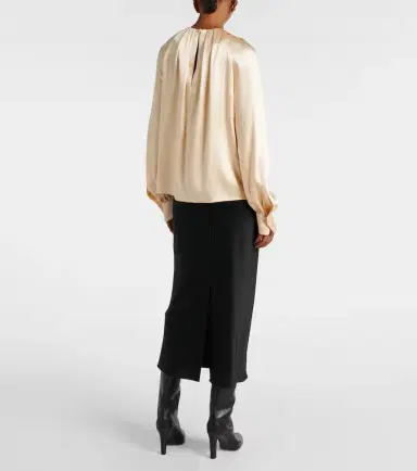 Max Mara Elegante Key torchon silk satin blouse | Thumbnail 2