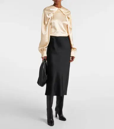 Max Mara Elegante Key torchon silk satin blouse | Thumbnail 5