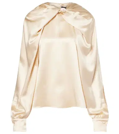 Max Mara Elegante Key torchon silk satin blouse | Thumbnail 1